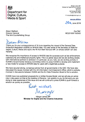 Margot James letter